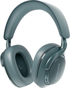 Bowers & Wilkins Px7 S3 Kopfhörer in Frostblau, Kunststoff und Stoff, ovale Ohrmuscheln, Tasten und Anschluss, Dreiviertelansicht