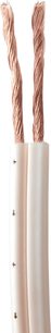 Norstone Cable Premium PR250 speaker cable, white cylindrical sheath, twisted copper conductors exposed