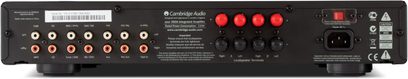 Hi-fi stereo zesilovač Cambridge Audio Azur 350A černý, zadní strana, audio konektory a napájecí připojení