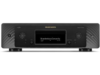 Чорний CD-програвач Marantz CD 50n, передня панель, цифровий дисплей, кнопки керування, відсік для CD, задні порти
