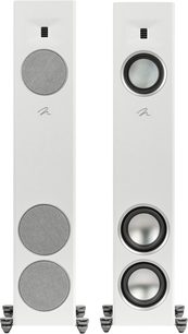 MartinLogan Motion F20 zuil luidspreker mat wit met twee ronde luidsprekers en een rechthoekige tweeter per unit