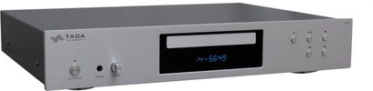 Taga Harmony TCD-50 CD-spiller sølv, børstet aluminiumsfront, blått display, CD-skuff, tilkoblinger på baksiden