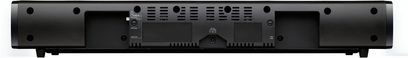Onkyo LS-T10 Soundbar schwarz, Frontansicht, mit Tasten und Anschlüssen auf der Rückseite