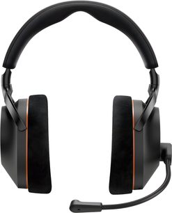 Cască de gaming wireless Beyerdynamic MMX 230 neagră cu microfon flexibil detașabil, vedere din față