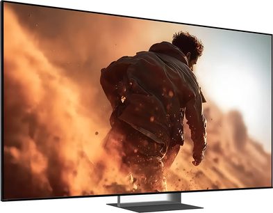 Televisor Sony BRAVIA 7 II K55XR7 negro de pantalla plana con bordes finos y pie central, vista frontal en tres cuartos