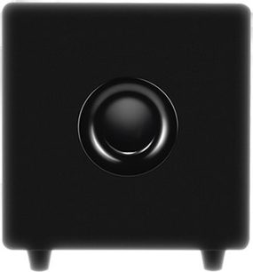 Focal Cub 2 mat sort kubisk baskabin, frontal rundt højttaler, blank ring
