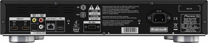 Bagside af Pioneer BDP-LX55 Blu-ray-afspiller med HDMI-, USB-, LAN-, audio/video- og optiske stik, nærbillede