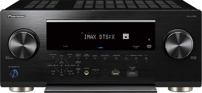 Front med åben panel på Pioneer VSX-LX505
