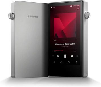 Audiophile přehrávač Astell&Kern PD5 šedý, přední a zadní pohled s dotykovým displejem a bočními ovladači