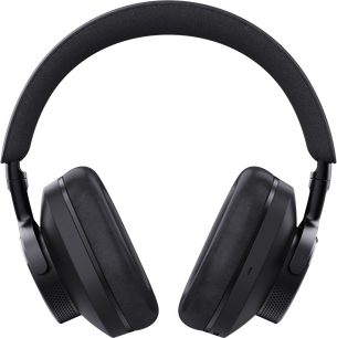 Trådløse hovedtelefoner Cambridge Audio Melomania P100 sort, set forfra, polstret hovedbøjle, ovale ørepuder, mat finish