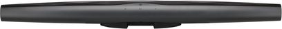 Bowers & Wilkins Formation Bar sort soundbar, set forfra, med en aflang rektangulær form med afrundede kanter
