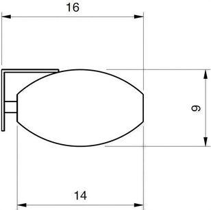 Esquema técnico de una pantalla de proyección motorizada Oray HCM4S 16/9 con cable de 192 cm con medidas y dimensiones