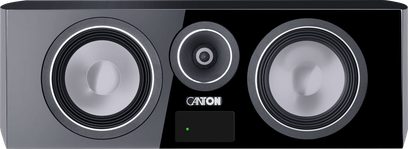 Sort Canton Smart Vento 5 S2 Center trådløs højttaler med blank front, to sidehøjttalere og central diskant