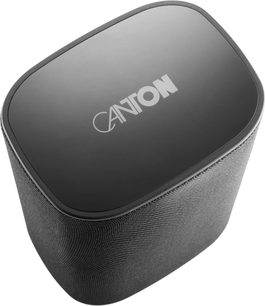 sort høj Canton Smart Libero kompakt, med afrundet top og mørkegråt stof set oppefra