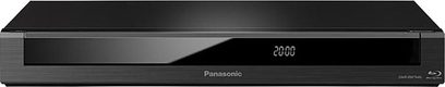 Panasonic DMR-BWT640EC9 sort Blu-ray-optager, frontpanel med LED-display "2000", set forfra