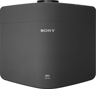 Sony VPL-VW890ES 4K SXRD sort videoprojektor, set forfra, afrundet rektangulær form, hvidt "SONY"-logo i midten