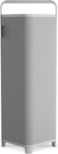 Altavoz Bluetooth portátil Sonoro Vibes XL blanco, alto y rectangular, con asa superior y rejilla de tela clara