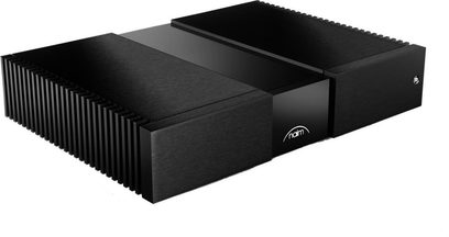 Naim Audio NPX 300 separat strømforsyning, set ovenfra, rektangulært sort mat kabinet med ventilationsriste