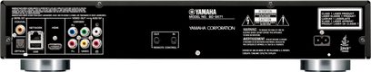 Yamaha BD-S671 sort Blu-ray-afspiller, bagside, audio-/videoforbindelser, HDMI-, USB-, netværks-, koaksial- og optiske porte