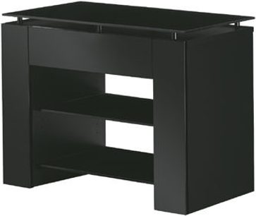 Vogel's Q7077 sort mat Hi-Fi-møbel, dør og hylder, glasplade, rene moderne linjer