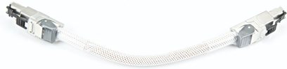 Ethernetový síťový kabel RJ45 SOTM Audio dCBL-CAT6 HG 0,2 m, stříbrný opletený plášť, kovové RJ45 konektory na koncích