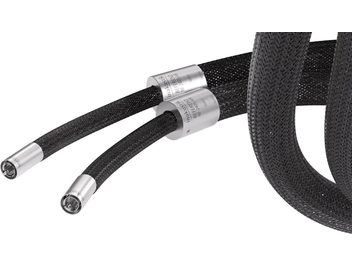 Inakustik NF-2405 AIR RCA Analog Audio Cable 1.5m, black braided sleeve, silver metal cylindrical connectors