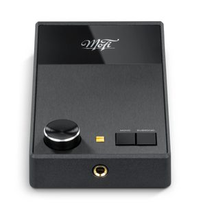 Préampli phono Mofi Electronics UltraPhono noir, façade aluminium brossé avec molette, boutons mono et subsonic