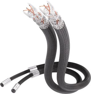 Inakustik NF-2405 AIR 1,5m analog XLR-lydkabel, sort flettet kappe, cylindriske metalstik, synlige indre ledere