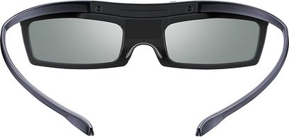 3D-Brille Samsung SSG-5100GB in Schwarz, Frontansicht, rechteckige getönte Gläser, dünne gebogene Bügel