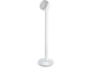 Piedistallo per diffusore Focal Pied Dôme bianco, cilindrico, base circolare, asta lunga e sottile, in metallo bianco