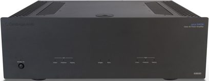 Výkonový zesilovač Cambridge Audio Azur 840W černý, pohled zepředu, čelní panel s tlačítky a konektory