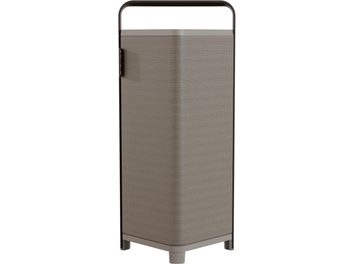Bärbar Bluetooth‑högtalare Sonoro Vibes L taupe, rektangulär pelare i texturerat tyg med svart bärhandtag