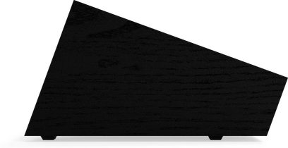 Enceinte Klipsch R-40SA, vue de face, forme trapézoïdale, couleur noire, grille acoustique couvrant toute la surface