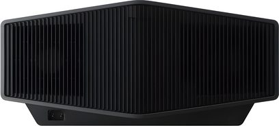 Proyector Sony BRAVIA Projector 8 (VPL-XW6100ES) negro, vista frontal, rejilla central vertical, carcasa rectangular