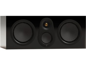 Monitor Audio Silver Centre 8G parlak siyah merkez hoparlör, iki sürücü ve altın renkli merkezi tweeter ile