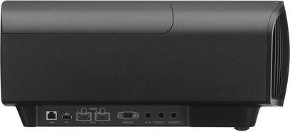 Sony VPL-VW550ES sort videoprojektor, bagudvendt, HDMI- og netværksforbindelser, ventilationsgitre, mat sort farve