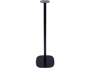 Vloerstandaard voor Bowers & Wilkins Flex-luidspreker, zwart, cilindrisch, met verbredende ronde basis, lange dunne stang