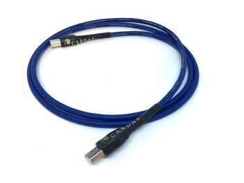 1metrový modrý USB kabel Cardas Clear s koncovkami USB s postříbřenými konektory