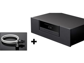Síťový kondicionér GigaWatt PowerControl černý s kabelem PowerSync Plus (1,5 m), černý obdélníkový kryt, digitální displej