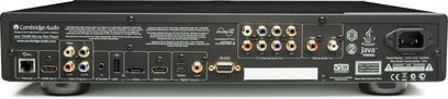Cambridge Audio Azur 751BD sort Blu-ray-afspiller, set forfra, tilslutninger på bagsiden, liggende flad