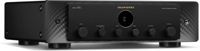 Ampli hi-fi стерео Marantz Model 60n, вид спереду, чорний корпус, 6 круглих кнопок, центральний екран з написом "CD 40"