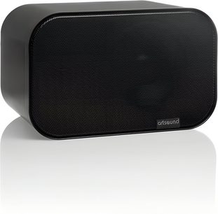 Altavoz hi-fi compacto ArtSound UNI30 negro, caja rectangular redondeada con amplia rejilla metálica frontal