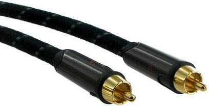 Sort digital optisk kabel Connect Research Coaxial Original OCR 4802 med forgyldte stik i hver ende