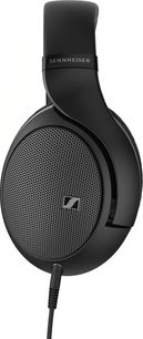 Open bedrade hifi-hoofdtelefoon Sennheiser HD 550 zwart met geperforeerde ronde oorschelpen, gewatteerde hoofdband en kabel aangesloten aan de onderkant