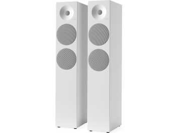Paire d’enceintes colonnes Tangent Spectrum II X6, coffrets blancs mats, grilles métalliques rondes, vue trois-quarts avant

Paar Tangent Spectrum II X6 veerukõlarit, mattevalget korpust, ümmargust metallvõret, vaade kolmveerandist esipoolest
