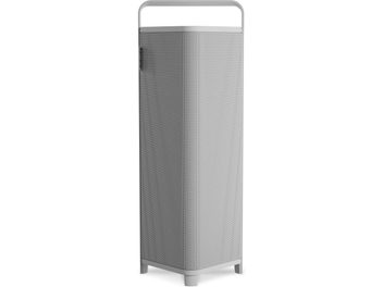 Enceinte bluetooth portable Sonoro Vibes XL blanche haute rectangulaire avec poignée supérieure et grille tissu clair