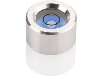 Niveau à bulle ClearAudio Mini level gauge cylindrique en aluminium brossé avec bulle bleue au centre