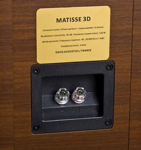 Davis Acoustics Matisse 3D valnøddesøjle, 3-vejs, 4 højttalere, 91 dB, 40-20000 Hz, 4 ohm, 120 W maks.