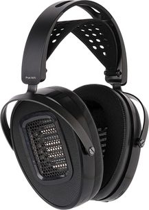 Hi-fi-hodetelefoner Hifiman Arya WiFi svart, åpen hodebøyle og store ovale øreklokker med åpen gitterdesign