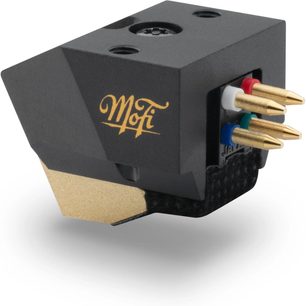 Gramofonová přenoska Mofi Electronics UltraGold MC černá, zlatý hrot a barevné konektory
